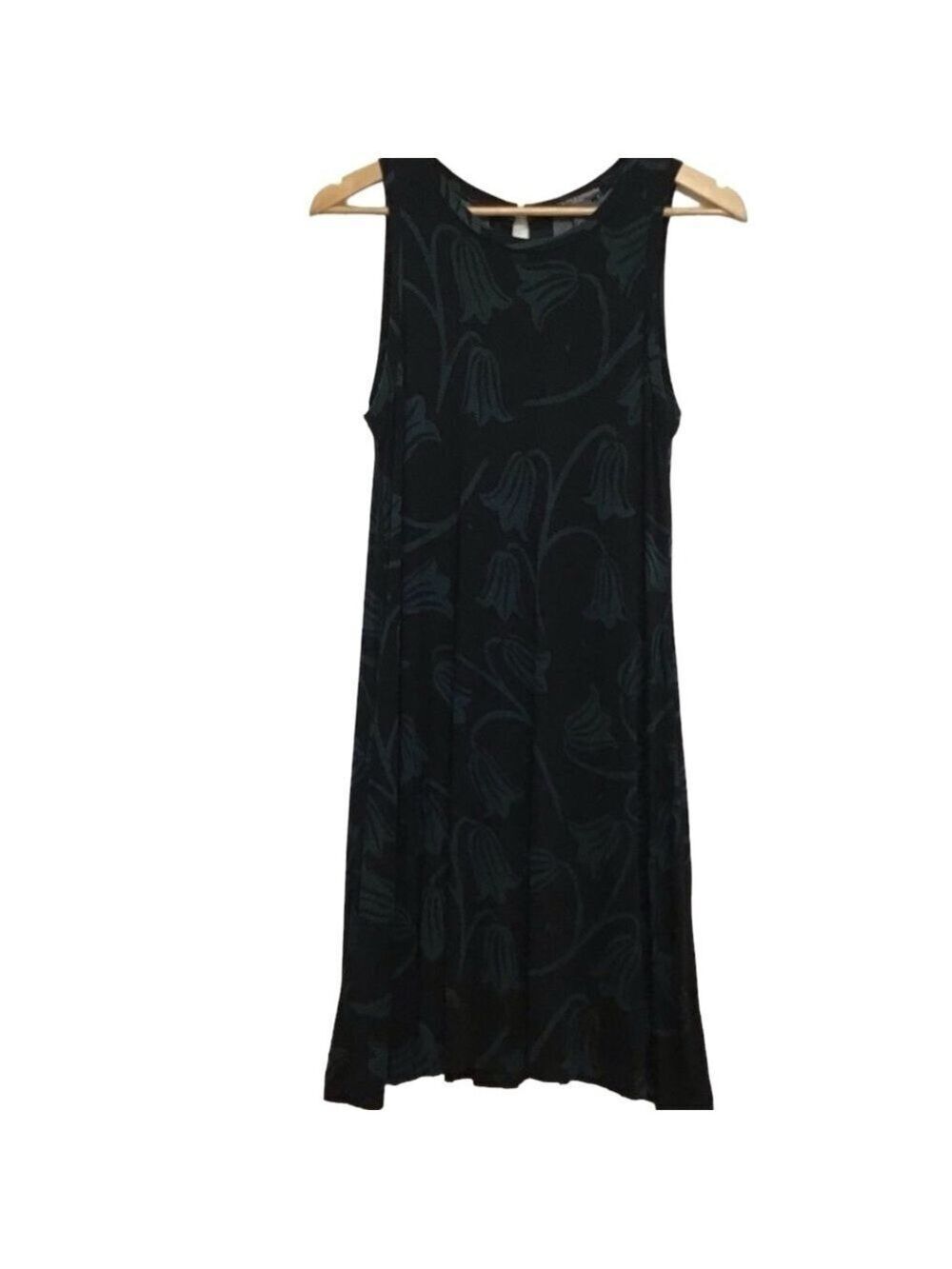 Chelsea And Theodore Jersey Trumpet Dress Black And Green Stretchy Sleeveless